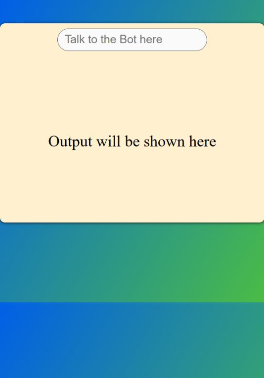 QACA original frontend in its initial state; Python backend is not running